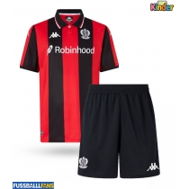 OGC Nice Heimtrikotsatz Kinder 2025-26 Kurzarm (+ Kurze Hosen)